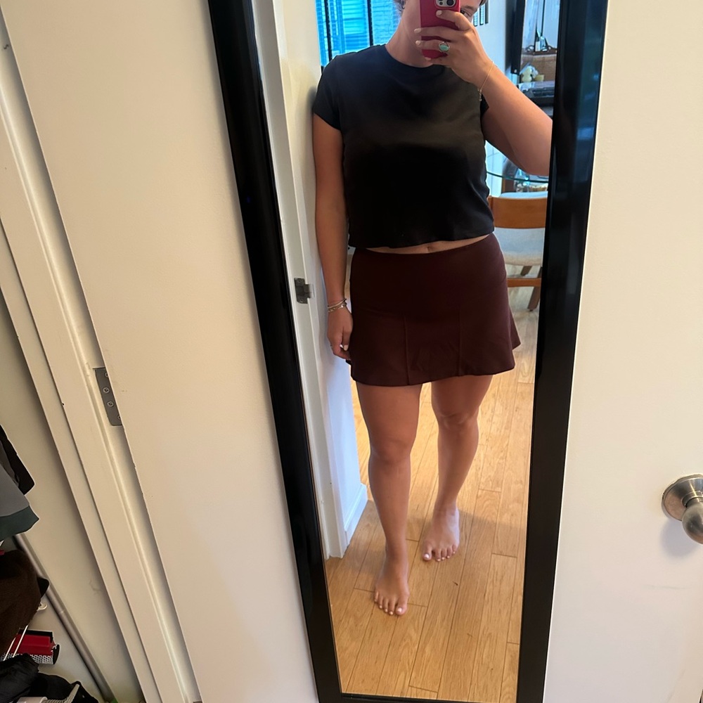 Urban Outfitters Maroon Mini Skirt